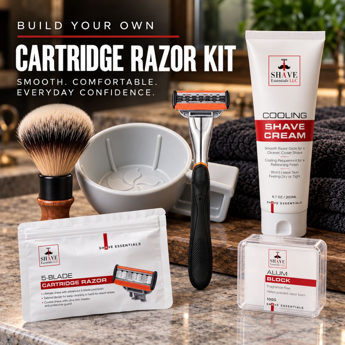 CARTRIDGE RAZOR KIT - Shave Essentials