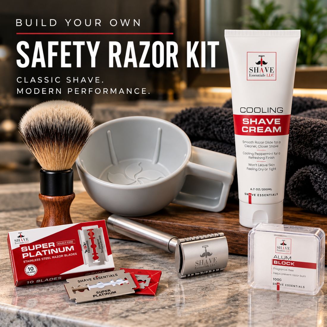 SAFETY RAZOR KIT - Shave Essentials