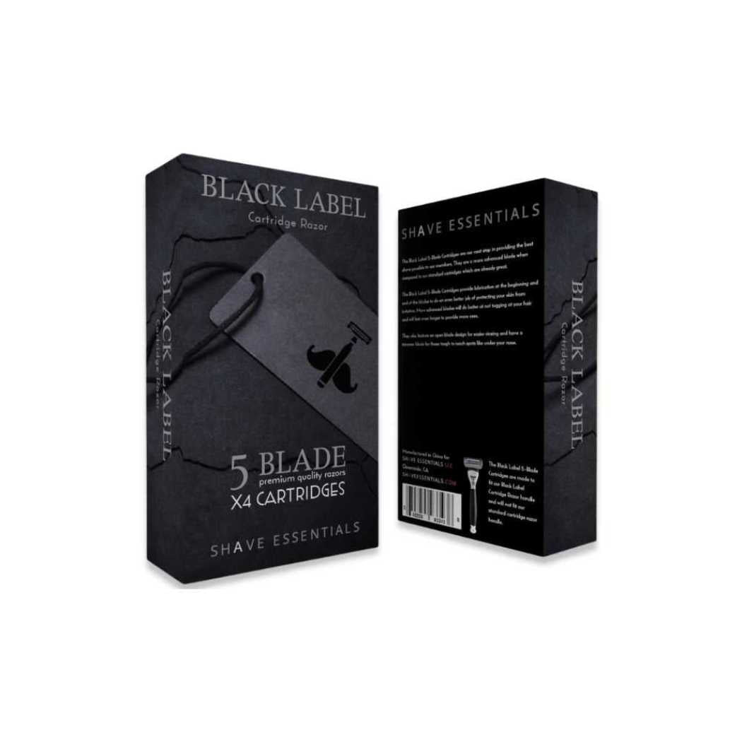 Black Label 5-Blade Cartridges - Shave Essentials