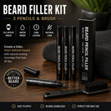 Beard Filler Kit | 3 Beard Filler Pencils & Beard Filler Brush