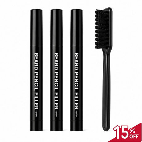 Beard Filler Kit | 3 Beard Filler Pencils & Beard Filler Brush