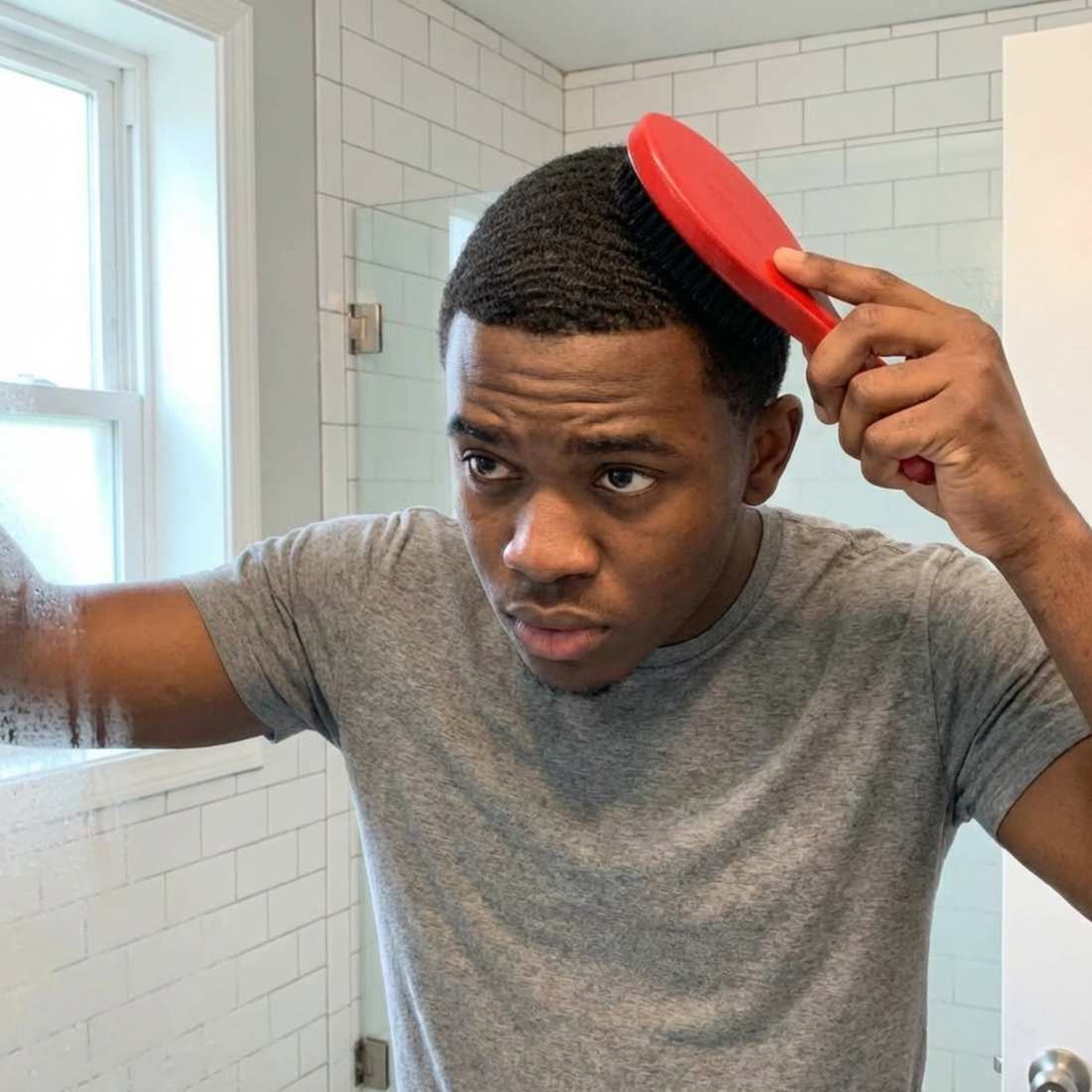 Boar Bristle Hair Brush with Handle - Shave Essentials