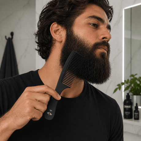 Carbon Wide Tooth Comb - Shave Essentials