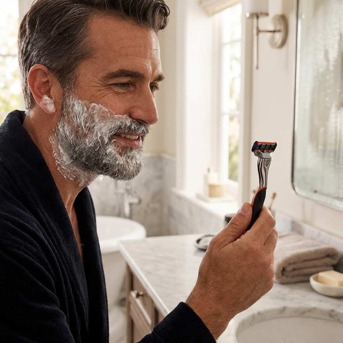 Cartridge Razor Handle (fits 5-Blade and 3-Blade) - Shave Essentials