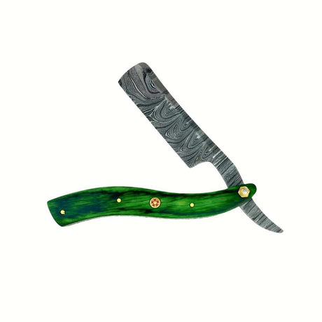 Damascus Steel Straight Razor - Shave Essentials