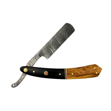 Damascus Steel Straight Razor - Shave Essentials