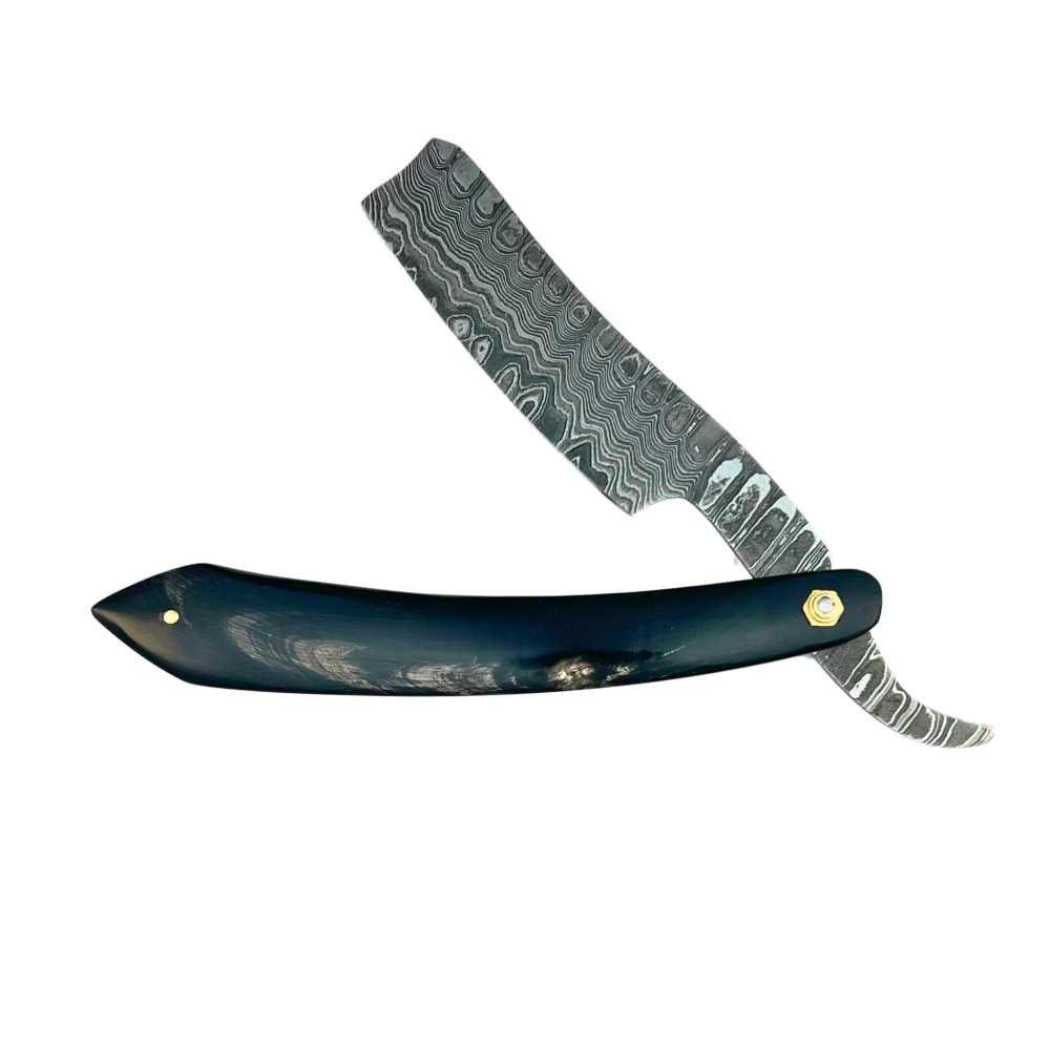 Damascus Steel Straight Razor - Shave Essentials